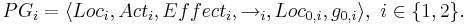 PG_i = \langle Loc_i, Act_i, Effect_i, \rightarrow_i, Loc_{0,i}, g_{0,i} \rangle,~i \in \{1, 2\}.